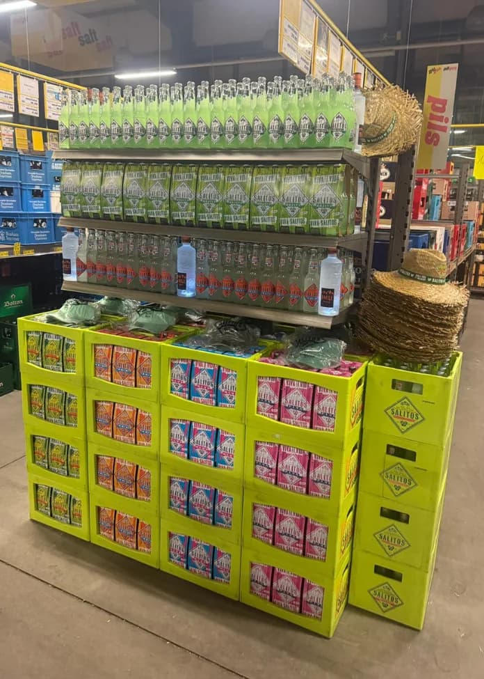 Salitos-Getränkeaufbau im Markt von Trinkgut Jammers