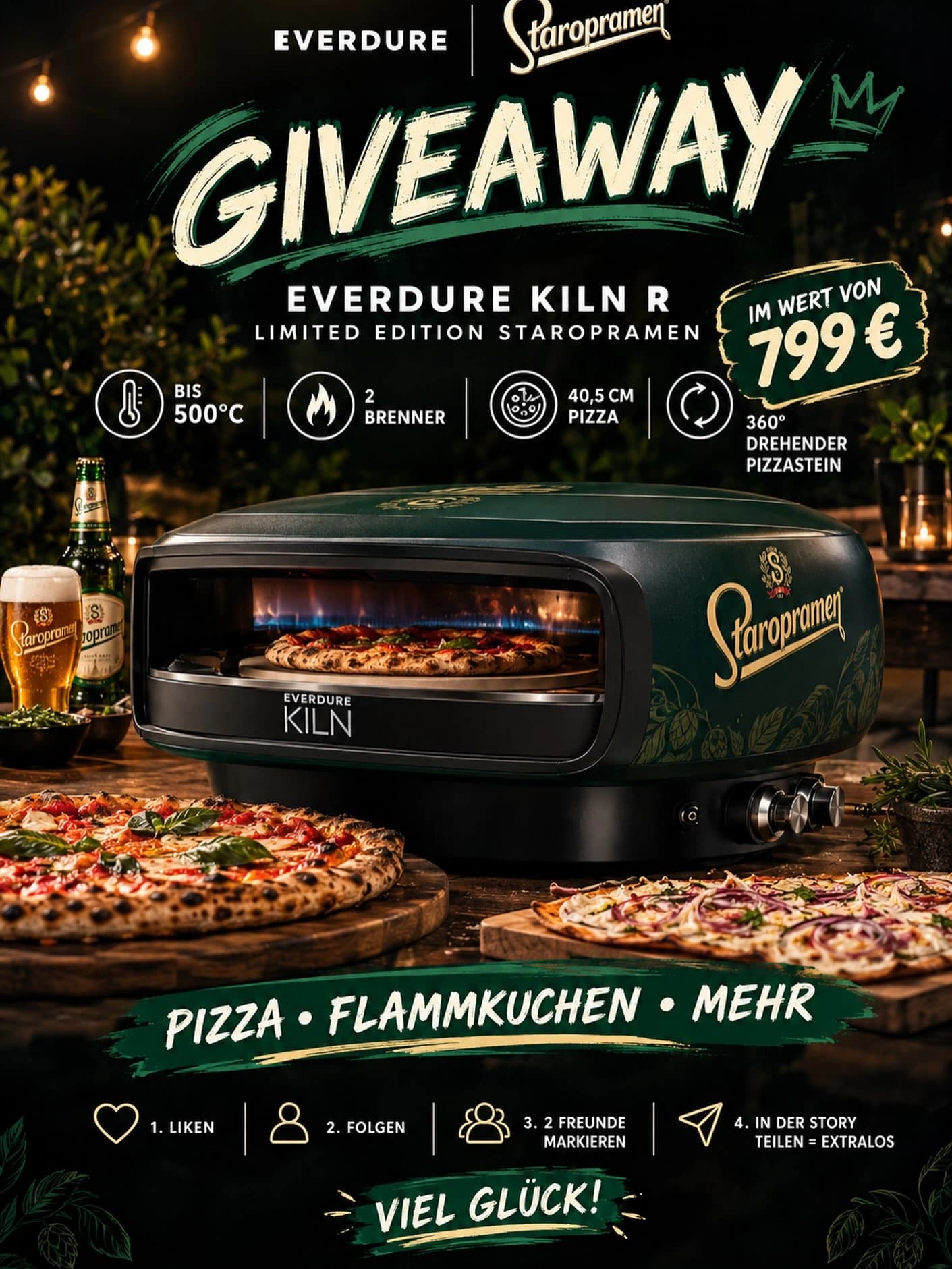 Originalbeitragsbild: Everdure KILN R Pizzaofen in der Staropramen Edition