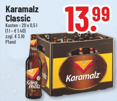 Originalangebot: Karamalz Classic – Preis, Gebinde und Bedingungen im abgebildeten Handzettelausschnitt