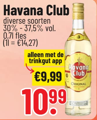 Originalangebot: Havana Club – Preis, Gebinde und Bedingungen im abgebildeten Handzettelausschnitt