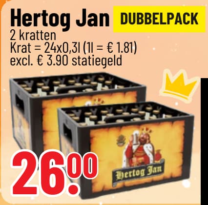 Originalangebot: Hertog Jan · Doppelpack – Preis, Gebinde und Bedingungen im abgebildeten Handzettelausschnitt