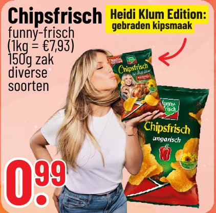 Originalangebot: Chipsfrisch – Preis, Gebinde und Bedingungen im abgebildeten Handzettelausschnitt