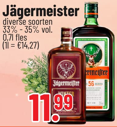 Originalangebot: Jägermeister – Preis, Gebinde und Bedingungen im abgebildeten Handzettelausschnitt