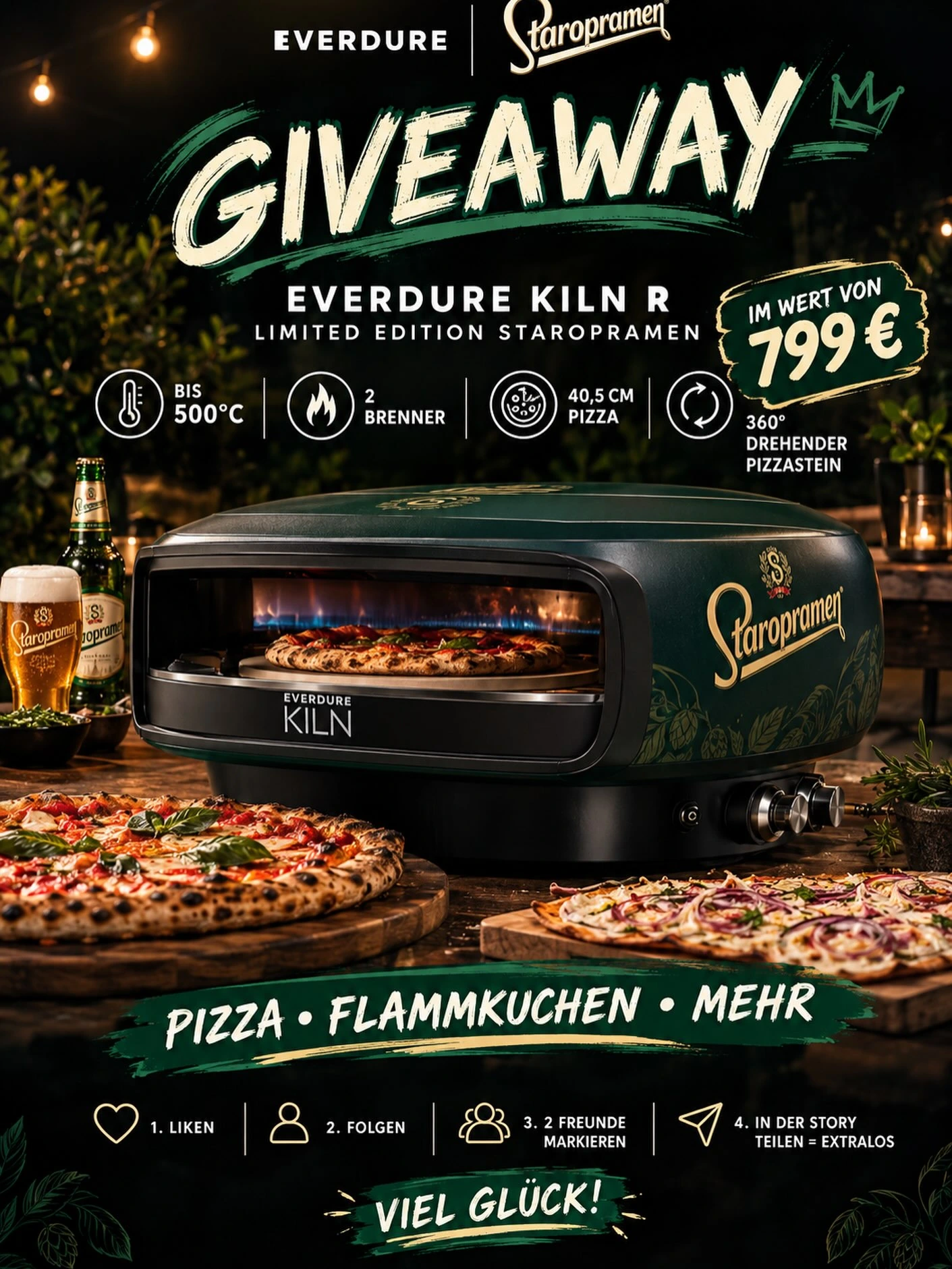 Originele foto bij de winactie: Everdure KILN R-pizzaoven in de Staropramen Edition