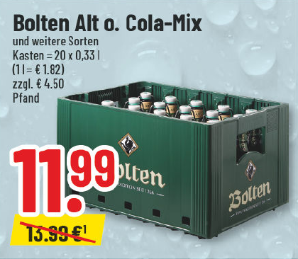 Aanbieding: Bolten Alt of Cola-Mix en andere soorten