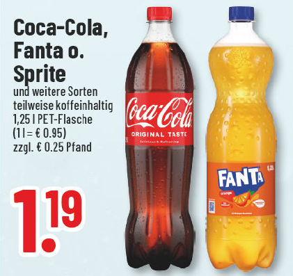 Aanbieding: Coca-Cola, Fanta of Sprite en andere soorten
