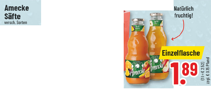 Aanbieding: Amecke sappen - losse fles