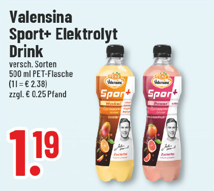 Aanbieding: Valensina Sport+ elektrolytendrank, verschillende soorten