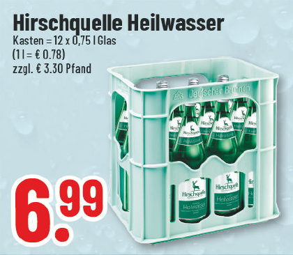 Aanbieding: Hirschquelle geneeskrachtig mineraalwater