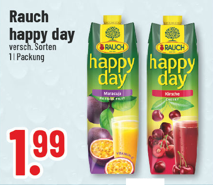 Aanbieding: Rauch happy day, verschillende soorten