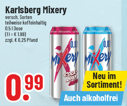 Aanbieding: Karlsberg Mixery, verschillende soorten, ook alcoholvrij
