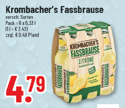 Aanbieding: Krombacher's Fassbrause, verschillende soorten