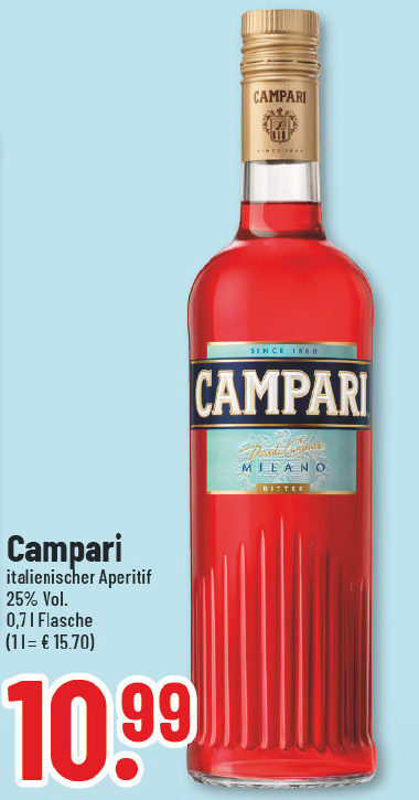 Aanbieding: Campari, Italiaans aperitief, 25% Vol.