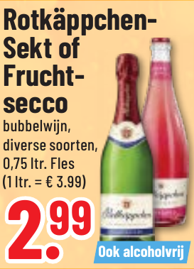 Aanbieding: Rotkäppchen-Sekt of Fruchtsecco, bubbelwijn, diverse soorten