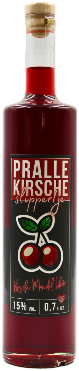 Pralle Kirsche – originele fles van de kersen-amandellikeur